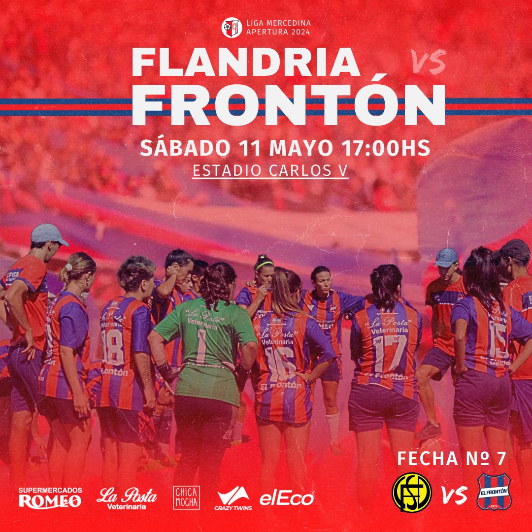 #Fecha7 Liga Mercedina 🆚️ Flandria 
⏰️Sábado a las 17.00
🏟Estadio Carlos V 

#VamosFrontón 💙❤️