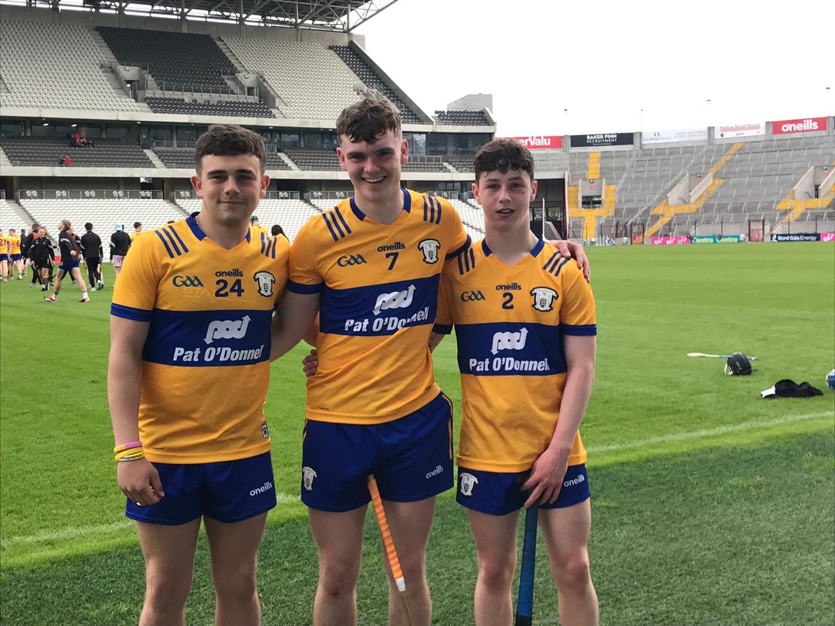 A huge congrats to the Clare minor hurlers on reaching the Munster final, very proud also of our own lads Darren Moroney, Rian Mulcahy and Roan McDermott 👏👏👏 Up the Banner 🟡🔵
