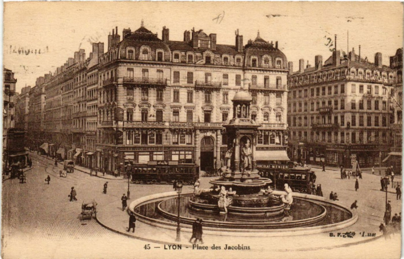 Lyon Place des Jacobins. à #Lyon #CartePostaleAncienne 👉 cartorum.fr/carte-postale/…
