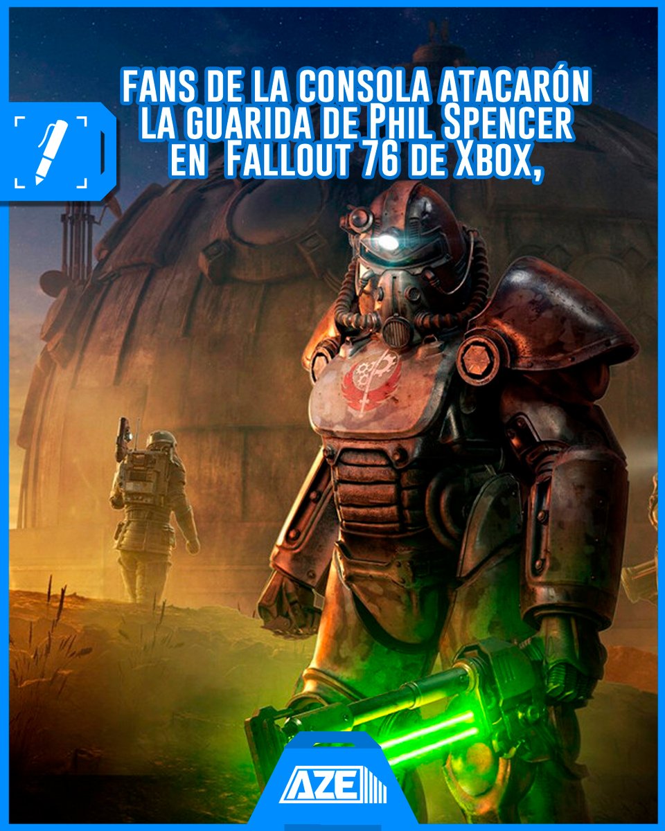 TVAztecaEsports's tweet photo. Atacan al jefe de Xbox💣🤯
Fans atacaron el campamento de Phil Spencer en Fallout 76😱✨
#Fallout79 #PhilSpencer #Xbox #videojuegos https://t.co/YjTQPSkw6E
