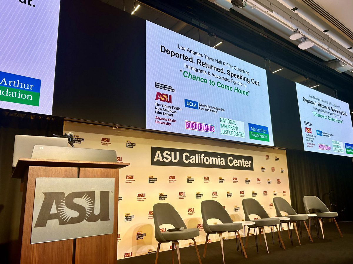 All set for “Deported, Returned, Speaking Out” here in L.A. at 🔥 ASU Center where I will be tmmrw w deported leaders reclaiming the narrative on immigration. Excited for the 🌍 to watch film from @Alex_Rivera & meet deported US vet Howard Bailey & learn from 🧠 @ahilan_toolong