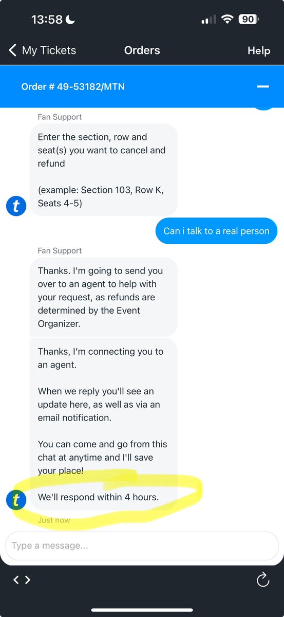 corifox36's tweet photo. @TicketmasterCS FOUR HOURS?? https://t.co/cgDMKp9FSE