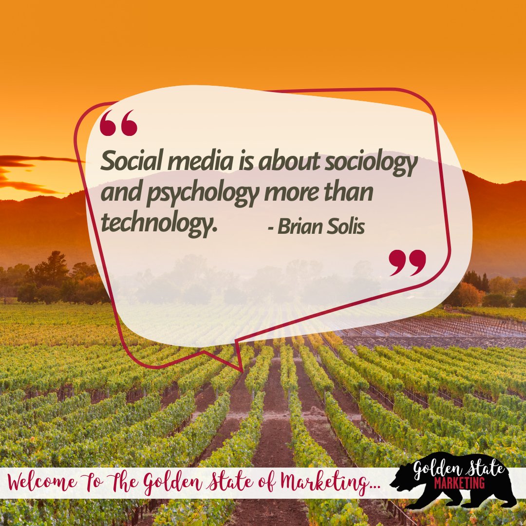 Social media is more about understanding human behavior than just technology. It's a blend of sociology and psychology, where we connect, engage, and build communities.

#GoldenStateMarketing #ThursdayThoughts #socialmediamarketing #marketing #marketingagency #smallbusinessowners