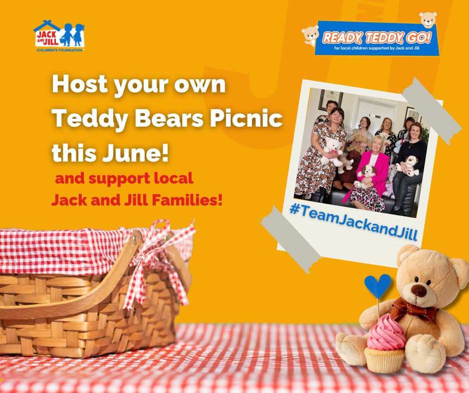 🐻 Host your own Teddy Bears Picnic this June for our 402 Jack and Jill families!🧡 This June we are inviting schools, early childcare services, families and even local businesses to get involved!🧸 Register your Teddy Bear Picnic jackandjill.ie/events/teddy-b… Danielle@jackandjill.ie