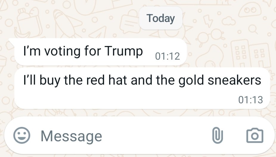A close friend of mine was an extreme Trump-hater. During the entire four years of Trump's presidency, he obsessed day and night about how Trump is destroying the US. 

This is the text message he sent me today, following Biden's arms embargo on Israel 👇