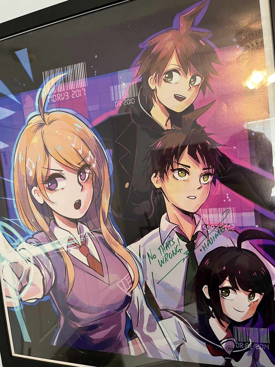 @Shaundawnsan @OGCollectibles @Seitz_Unseen This is the main characters print I had Johnny sign. I’m seeing Erika at the end of the month so I’ll probably have her sign this as well since Kaede isn’t on the big poster and I believe Cheramj is coming to Ohio in July so I should be able to get her too. Bryce…no idea.