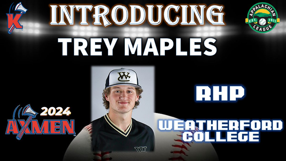 Give it up for @trey_maples of @WCoyoteBaseball who will be a @KingsportAxmen pitcher this summer!

Welcome to the team, Trey!

#AxesUp 🪓⚾️