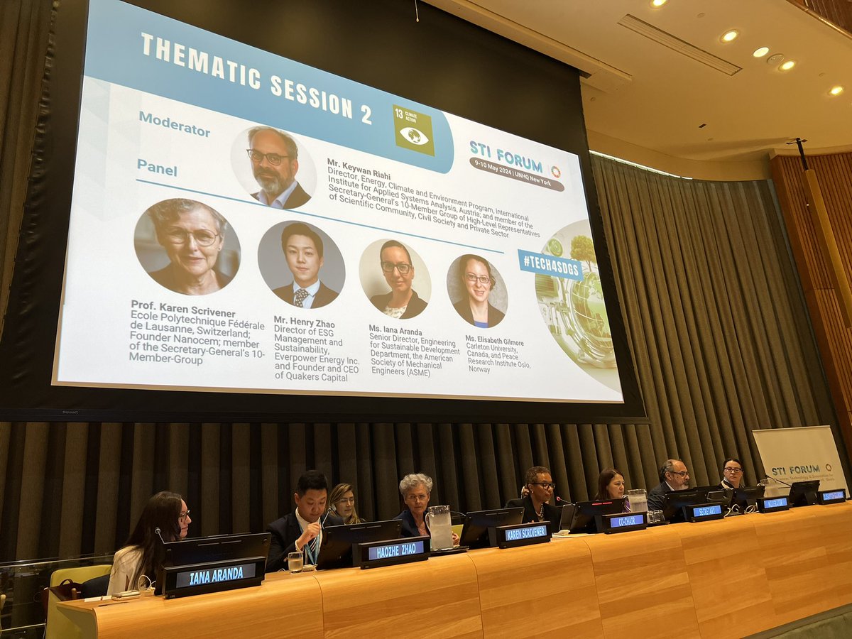 #SDG13 lies at the heart of solutions to today’s interconnected crises! 🌱🌍 🇩🇰 is happy to co-chair this panel on how science, technology & innovation can unlock solutions for a just, resilient future through #ClimateAction. #STIForum
