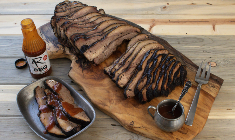 Get 4 Rivers Signature Brisket shipped to your doorstep. Our low and slow Angus beef brisket is wet-aged for 30 days, seasoned with 4R Brisket Rub and smoked for 18 hours. Plus, it comes with a bottle of our signature sauce! Get yours day today at shop.4rsmokehouse.com.