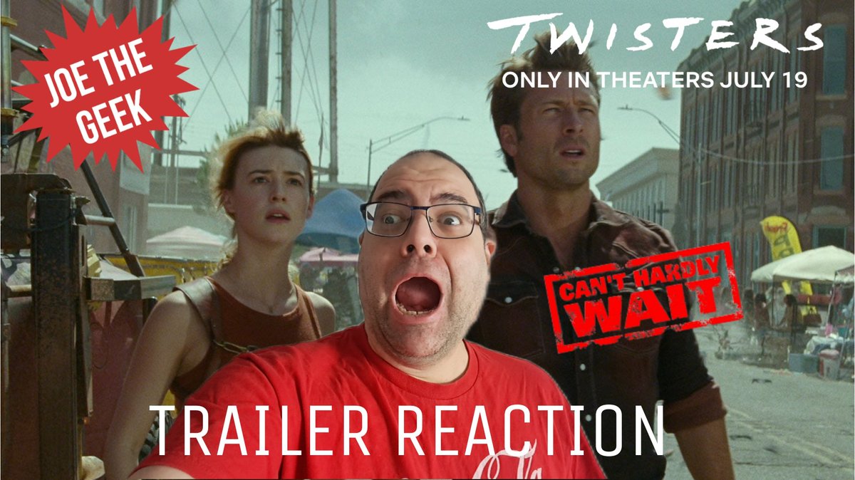 New #Twisters trailer out now!!!! 😲😍♥️🌪🌪 #joethegeekreactions #trailerreaction #upcomingmovies #reactionvideo #movietrailers #warnerbrosstudios #amblinentertainment #twister #joethegeek