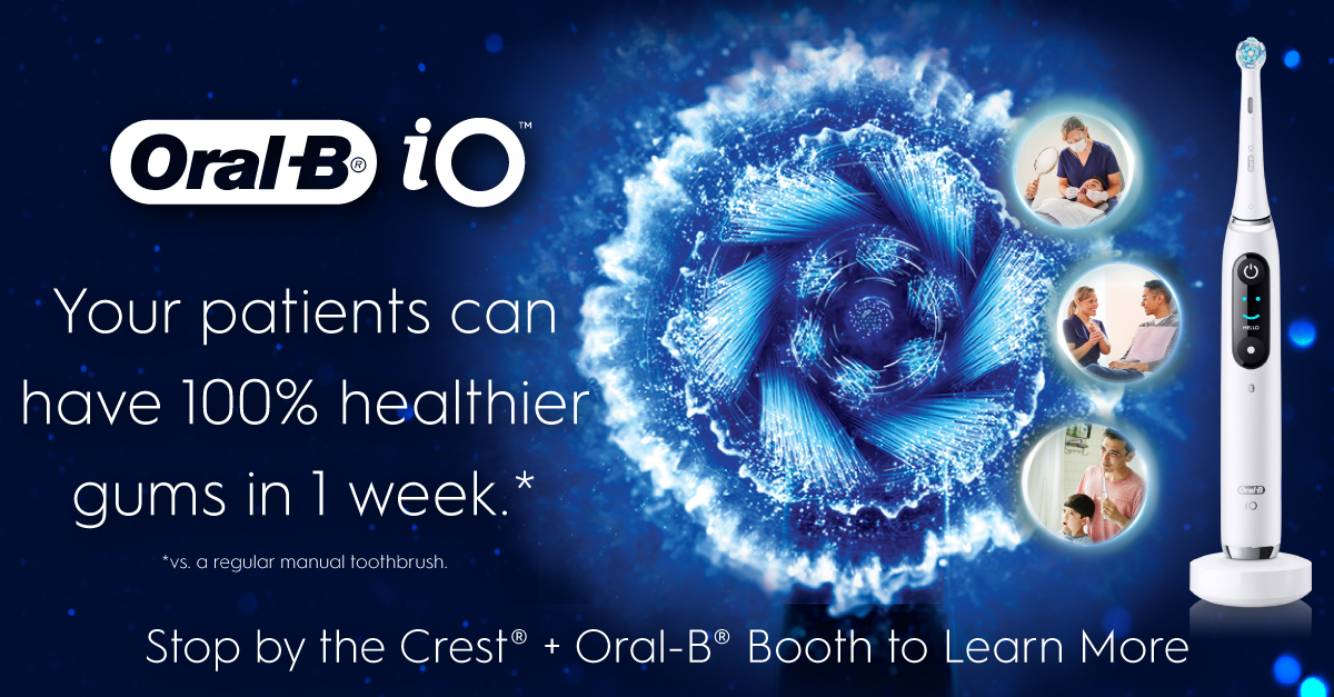 TheWSDA's tweet image. Have you tried the Oral-B iO Electric Rechargeable toothbrush? Stop by the Crest + Oral-B Booth to schedule a Teach &amp;amp; Learn to learn more about our best technology.

Crest + Oral-B is a Platinum Sponsor of #PNDC2024.