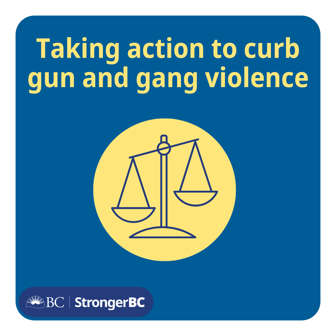 We're bringing together local, provincial, and federal agencies to help keep people safe from gun and gang violence. The Integrated Gang Homicide Team is our newest initiative to fight organized crime and violence. StrongerBC.gov.bc.ca/safer-communit…