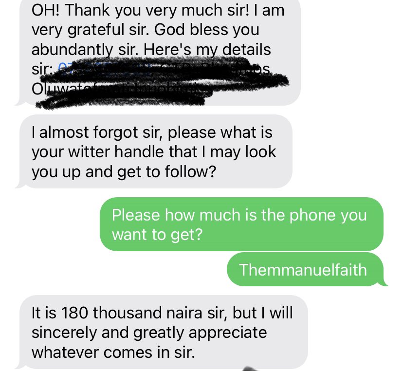 Hi twitter fam,

I have never done this before but I met this guy today in Unilag at an event I went to speak at.
He is interested and started learning graphics designing and video editing with his phone ; sadly the phone got stolen and he needs a new one.

He is using a…