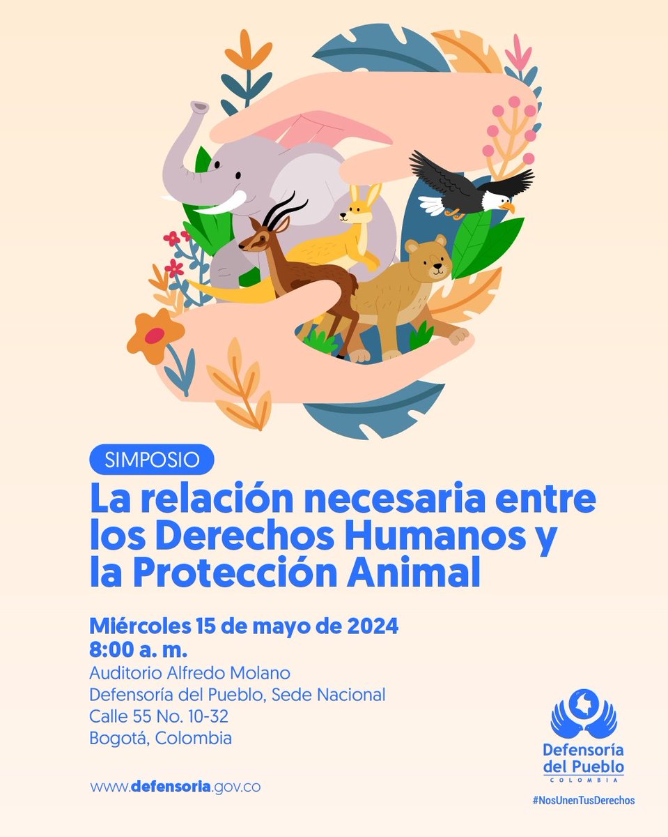 ¿Quieres conocer la relación entre los #DDHH y la protección animal?

Participa en nuestro próximo simposio, que se realizará el miércoles 15 de mayo a partir de las 8:00 a. m.

¡Te esperamos!