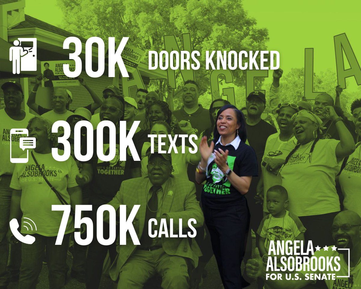 #TeamAlsobrooks is building on our momentum everyday, and we have the numbers to prove it! With our tremendous grassroots team, we are going to win in May and win again in November.