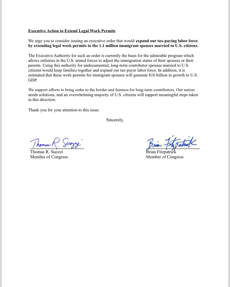 Only bipartisan common sense solutions will fix what’s broken.

Today, in one unified voice, <a href="/RepBrianFitz/">Rep. Brian Fitzpatrick 🇺🇸</a>, along with <a href="/AmericanBIC/">American Business Immigration Coalition (ABIC)</a> and <a href="/amerifamsunited/">American Families United</a> joined me in calling on the President to issue executive orders to help bring “Order to the Border”…
(1/2)