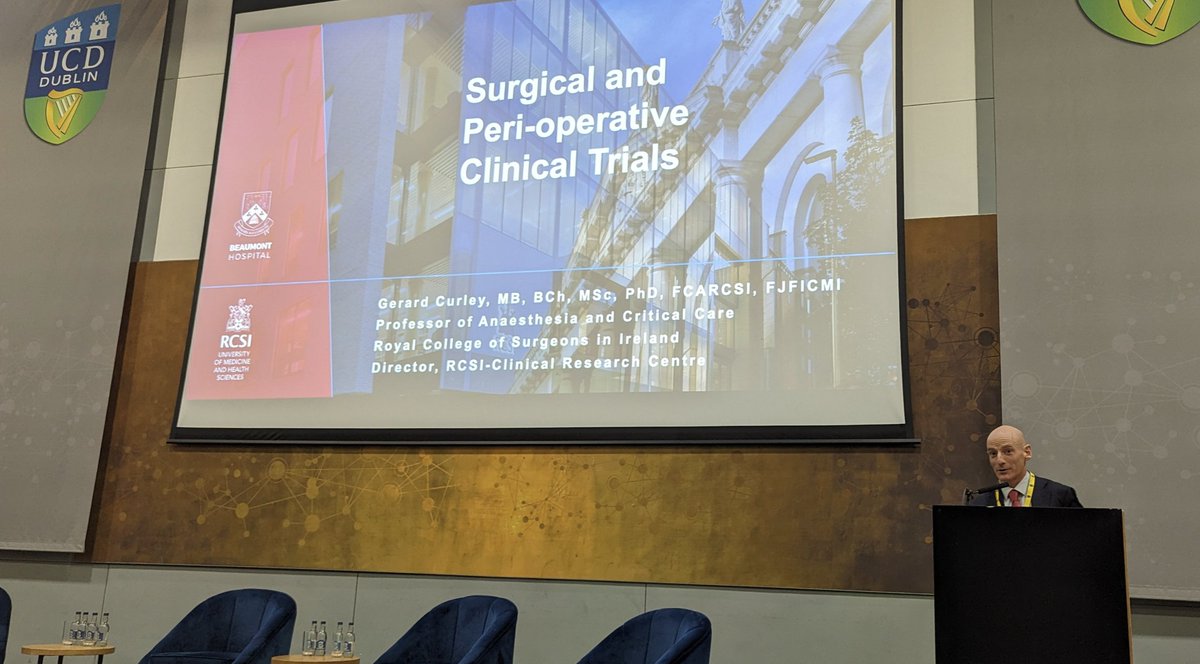 Prof Ger Curley, a renowned expert in Anaesthetics & Critical Care, has unveiled the exciting launch of  Perioperative Clinical Trials Network.This innovative network is set to make a significant impact in the field, We are anticipating great things ahead! #ICTD2024 @RCSI_Irl
📷