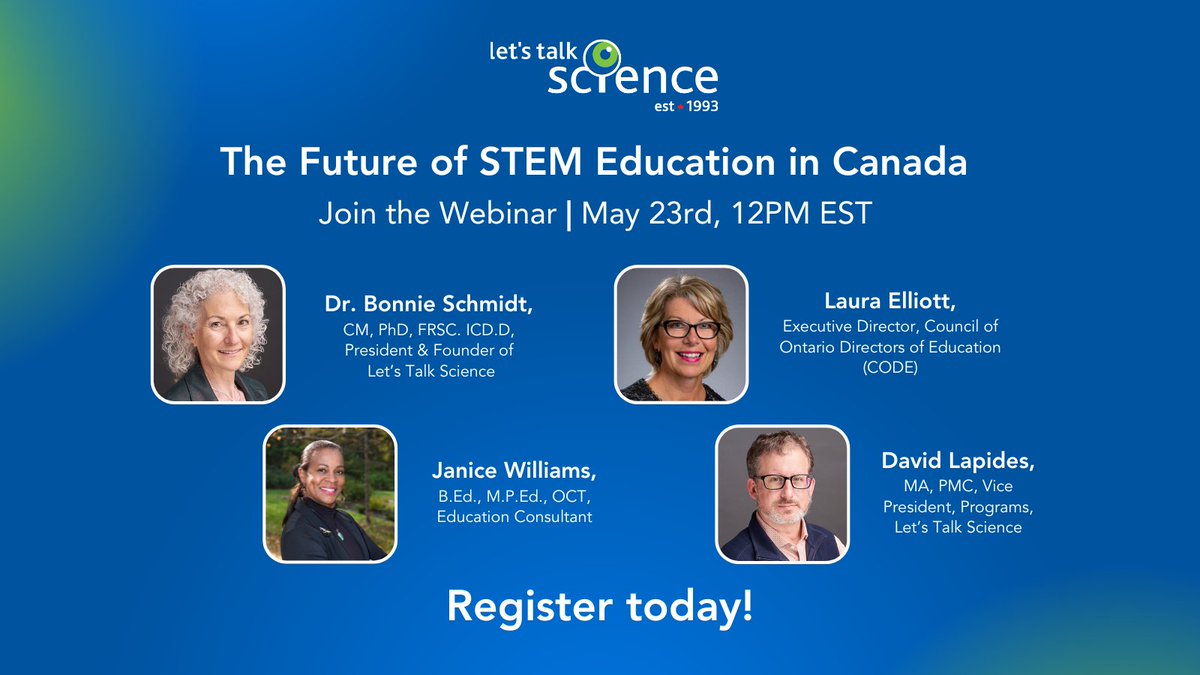 Be part of the conversation that shapes the future of STEM education for Canada's youth! Get inspired by visionary ideas and groundbreaking initiatives in STEM education. 👇 Register for 'The Future of STEM Education in Canada' webinar now: bit.ly/4bjEvSN