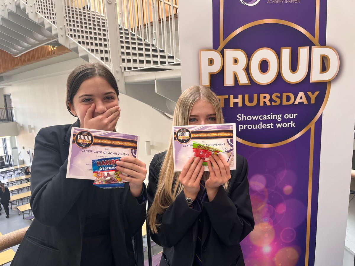 A huge #thankyou and #welldone to students for their brilliant work and dedication again this week 👏👏👏

So very thankful that they come on our #ProudThursday journey with us 💜

#Proud
#StudentPraise
#PraiseCulture