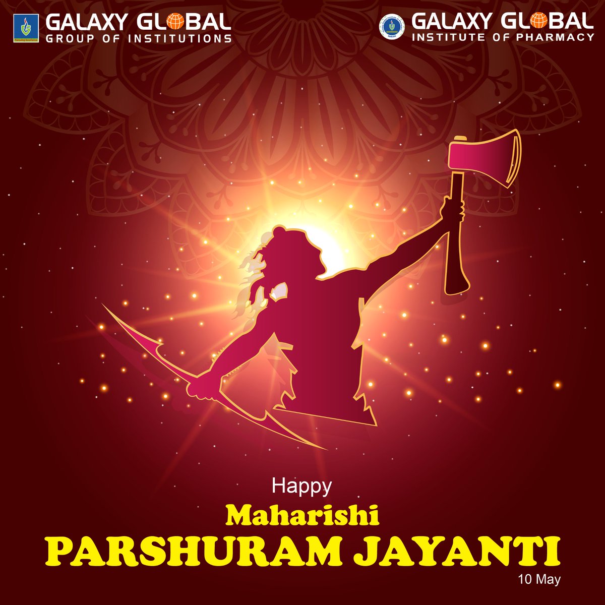 Wishing everyone a blessed Parshuram Jayanti! Let's celebrate the birth of Lord Parshuram and take inspiration from his wisdom. #ParshuramJayanti #gggi #wishes #blessings