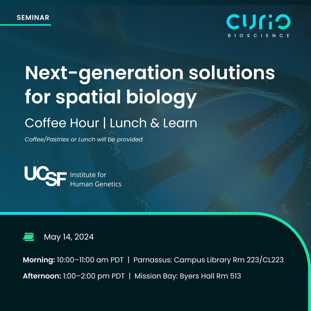Join us and learn about two spatial transcriptomics solutions that take spatial omics to the next level. Register here:
hubs.ly/Q02wKGLJ0
 
#singlecell #singlecellspatial #spatialtranscriptomics #spatialbiology #spatialomics