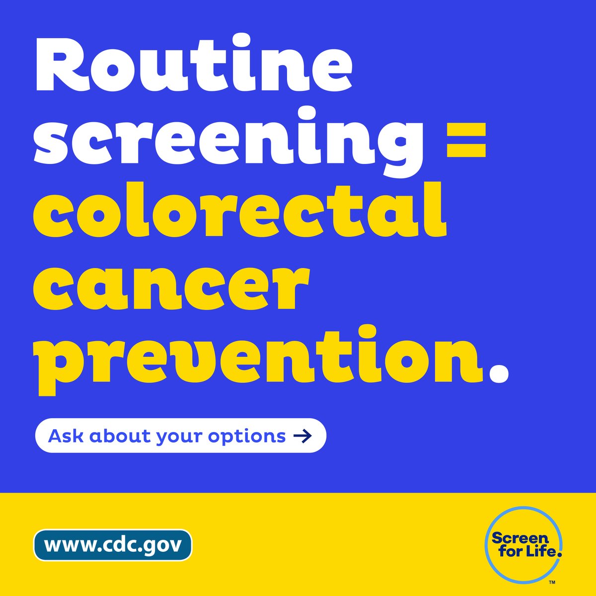 Screening tests can prevent #ColorectalCancers by removing precancerous problems before they turn into #cancer. Tests can find other cancers early when treatment is likely to work best. Are you due for a screening test? bit.ly/3QD5f9c