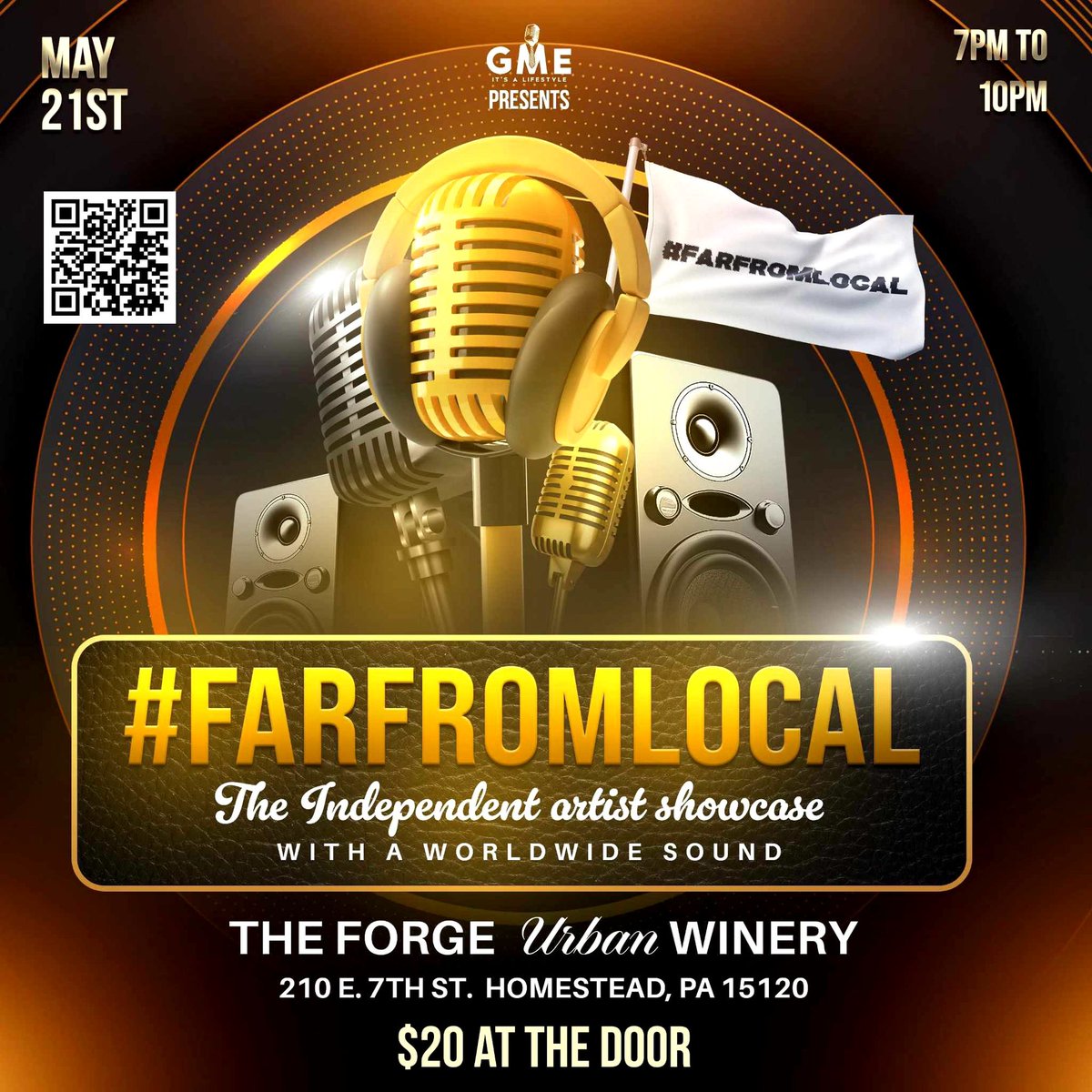 Get ready to experience the pulse of Pittsburgh's indie urban music at #FARFROMLOCAL , an independent artist showcase  at The Forge Urban Winery on May 21st. Don't miss out! #squareoneradio #GME #indierap #indiehiphop #indiernb