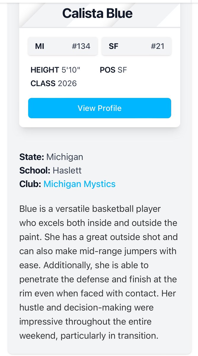 We see you Calista!!!
