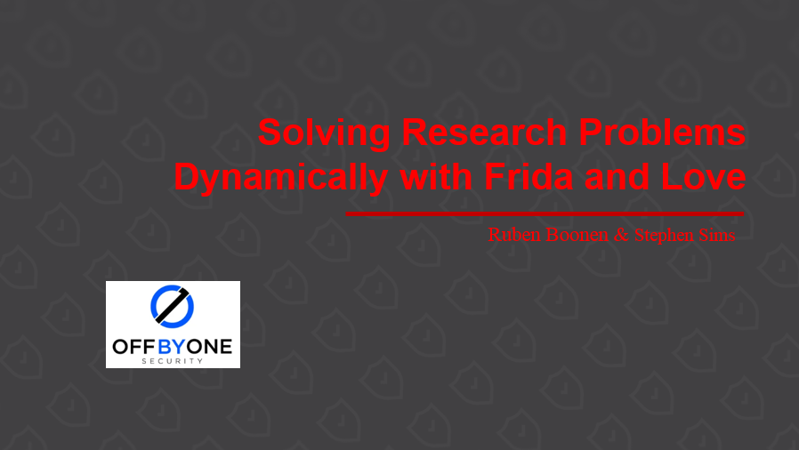 Join me tomorrow at 11AM PT on the Off By One Security stream with @FuzzySec for a look at 'Solving Research Problems with Frida and Love...' youtube.com/watch?v=7u7yWy…