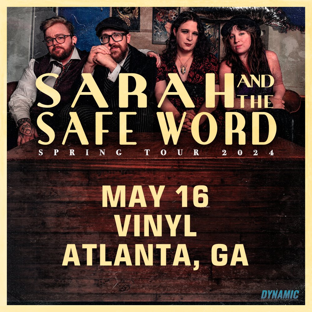 T-minus 1 week til ATL based rock band @SATSWband bring the heat to Vinyl 🔥 Get your tickets now! (with special guests: @ifimluckyfl + Endless Mike and the Beagle Club) 🎟️: bit.ly/X-SarahAndTheS… #livemusicatl #livemusic #vinylatl #centerstageatl #atlantaga #atlantalivemusic