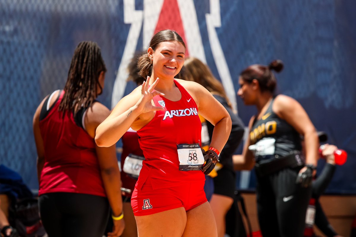 𝐏𝐀𝐂-𝟏𝟐 𝐂𝐇𝐀𝐌𝐏𝐈𝐎𝐍𝐒𝐇𝐈𝐏𝐒 𝐖𝐄𝐄𝐊

Wildcats in the Pac-12 top 10 entering the championships for throws:

Ava David - 6th, Hammer
Tyler Michelini - 6th, Shot Put
Michael Ogbeiwi - 7th, Shot Put
Lauryn Love - 7th, Shot Put

#BearDown | #BeLezoLike