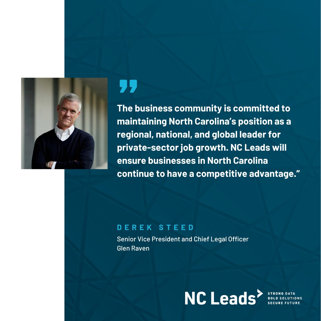 NC Chamber Chair of the Board of Directors and NC Leads Co-Chair Derek Steed of @glenraven comments on the #NCChamberFoundation's recent announcement that it has fully funded its five-year #NCLeads plan. Read more > ncchamber.com/2024/04/30/nc-…
