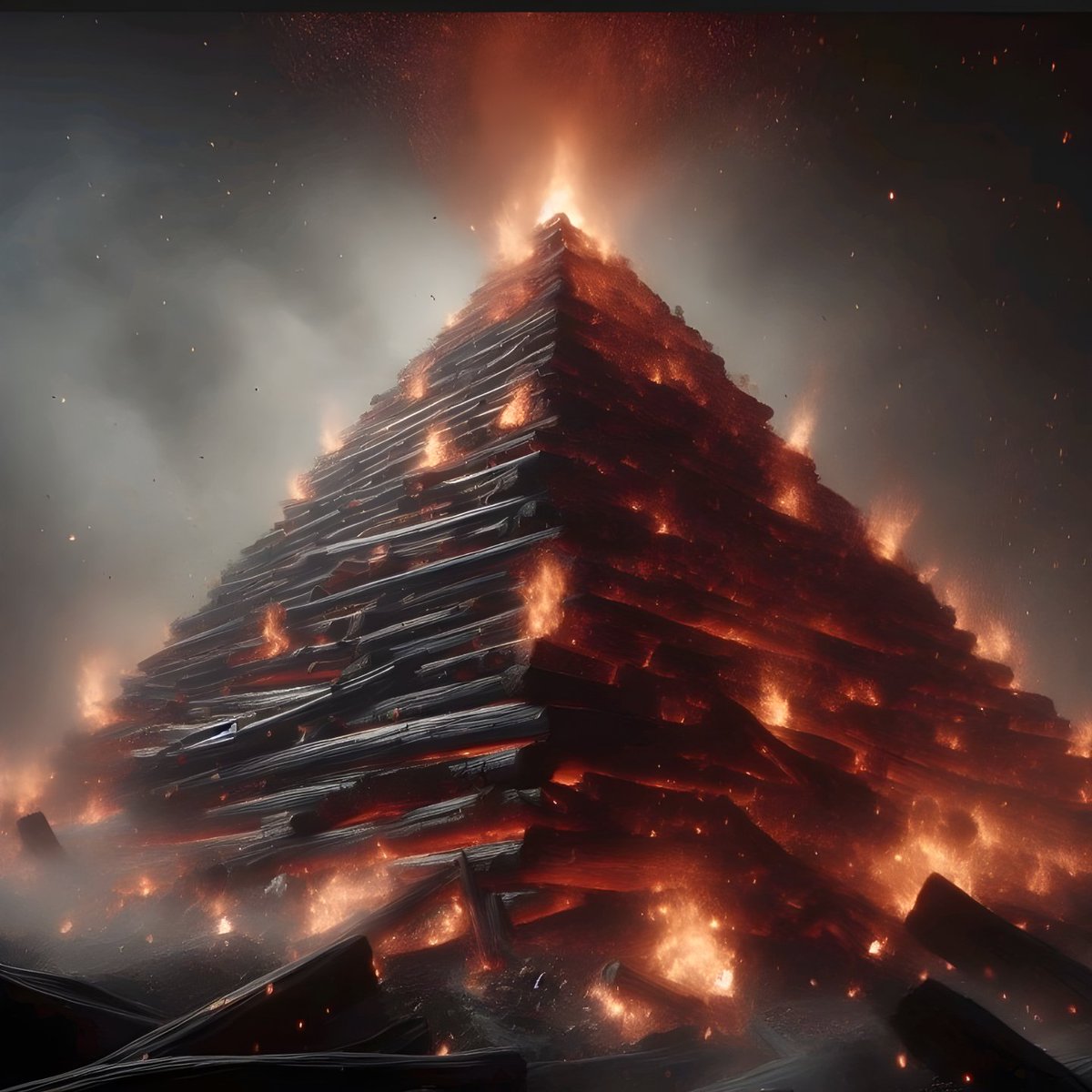 Charcoal Pyramid of Giza
#AIart