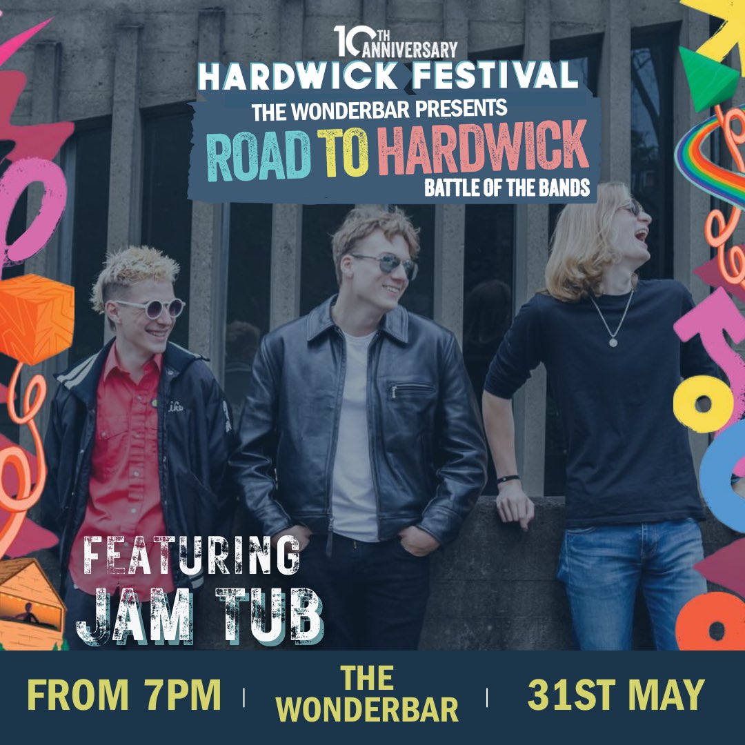 FYI… we’re playing at The WonderBar at the end of the month for ‘The Road to Hardwick’ where we compete for s chance to play at <a href="/HardwickLiveUK/">Hardwick Festival</a> which is one of our biggest dreams… grab FREE tickets now! 🎟️

designmynight.com/newcastle/what…