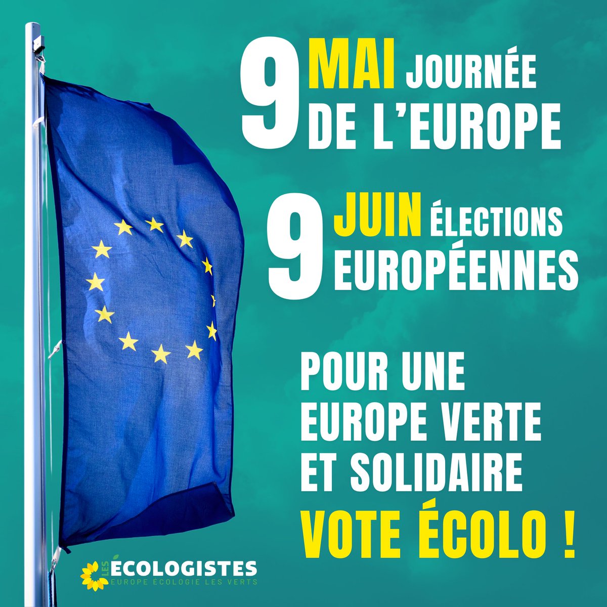 #EuropeDay #9mai2024 ➡️ #9juin2024 Vote aux #Europeennes2024 : #Ecologie2024 avec @ecologiejustice 🇪🇺💚