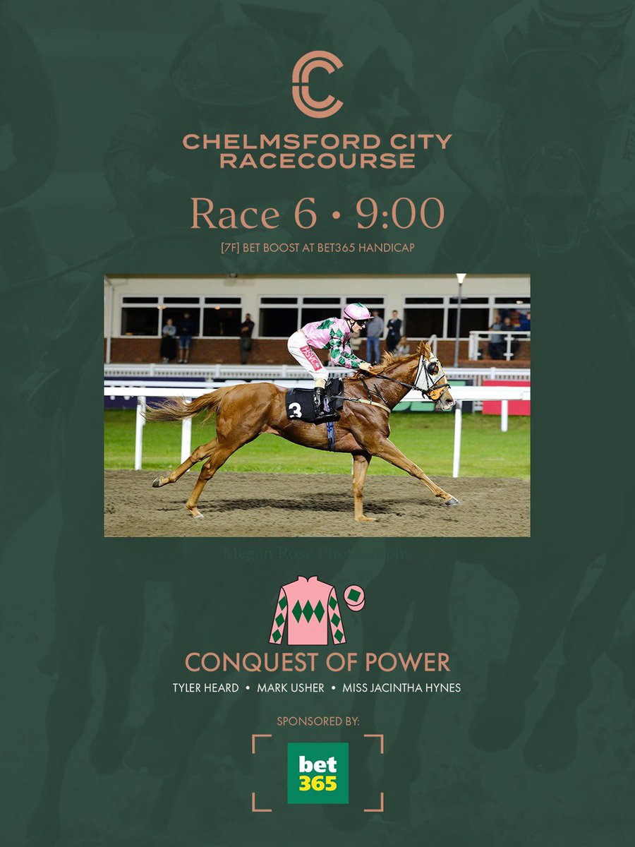 9:00pm Result: Congratulations to Conquest Of Power who wins the “Bet Boost At bet365 Handicap” (T) Mark Usher (J) Tyler Heard (O) Miss Jacintha Hynes 1️⃣ Conquest Of Power 2️⃣ Harry The Haggler 3️⃣ Alexander James