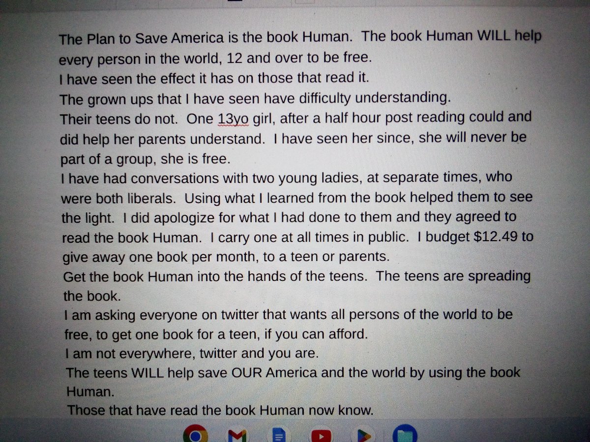 I was just in another city and gave away a book.
The plan is working.
Help #SaveAmerica   Act toay.