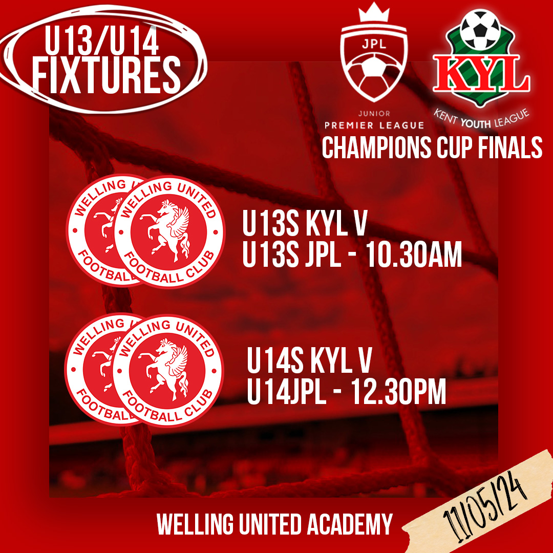🏆 It's a win-win situation for the Wings on Saturday at the Champions Cup Finals! 😬 Both of our U13 and U14 Kent Youth League & Junior Premier League teams go head-to-head after winning their respective Saturday London Cup and Sunday London Cup competitions 🙌 #wearewings