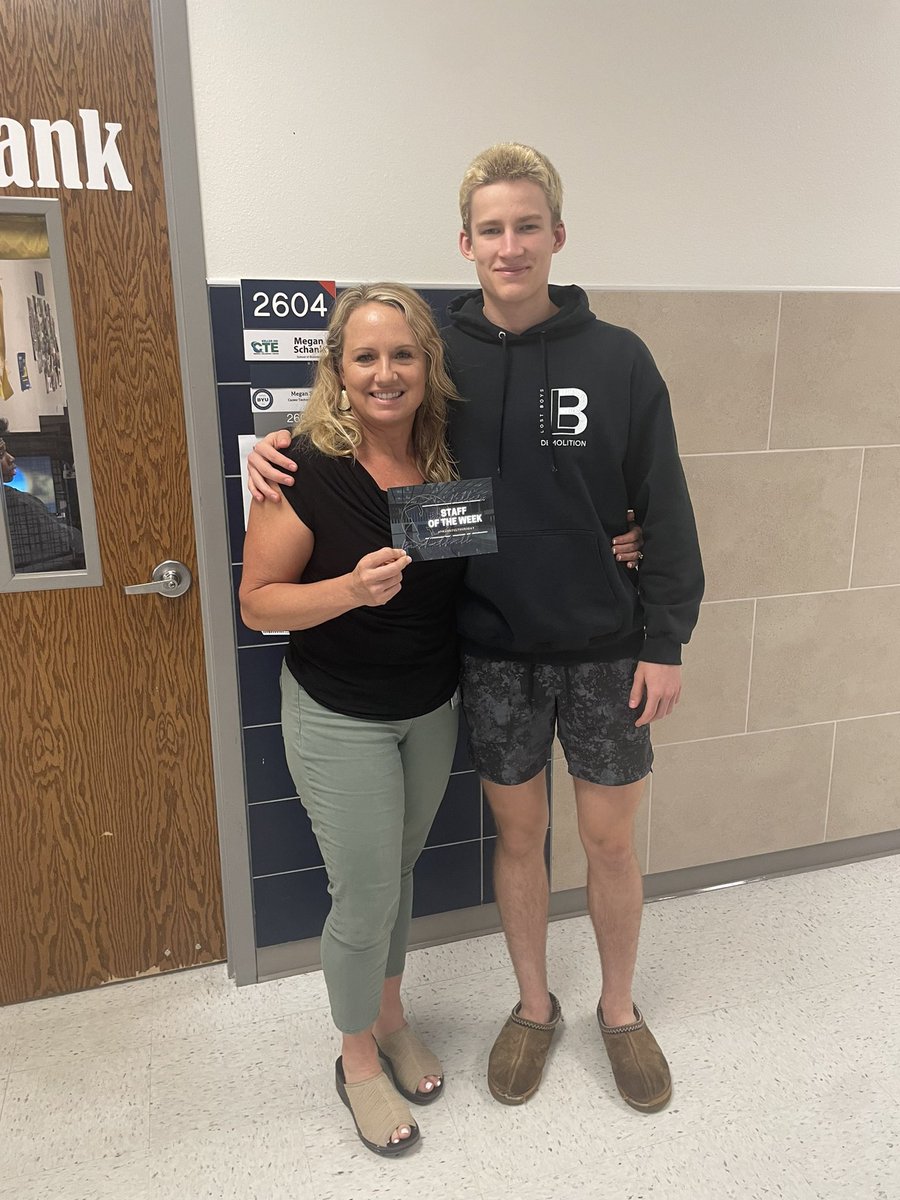 THANK YOU so much Mrs.Schank for all you do for our students!! #TeacherAppreciateWeek #thankfulthursday #1percent #kellerbasketball
