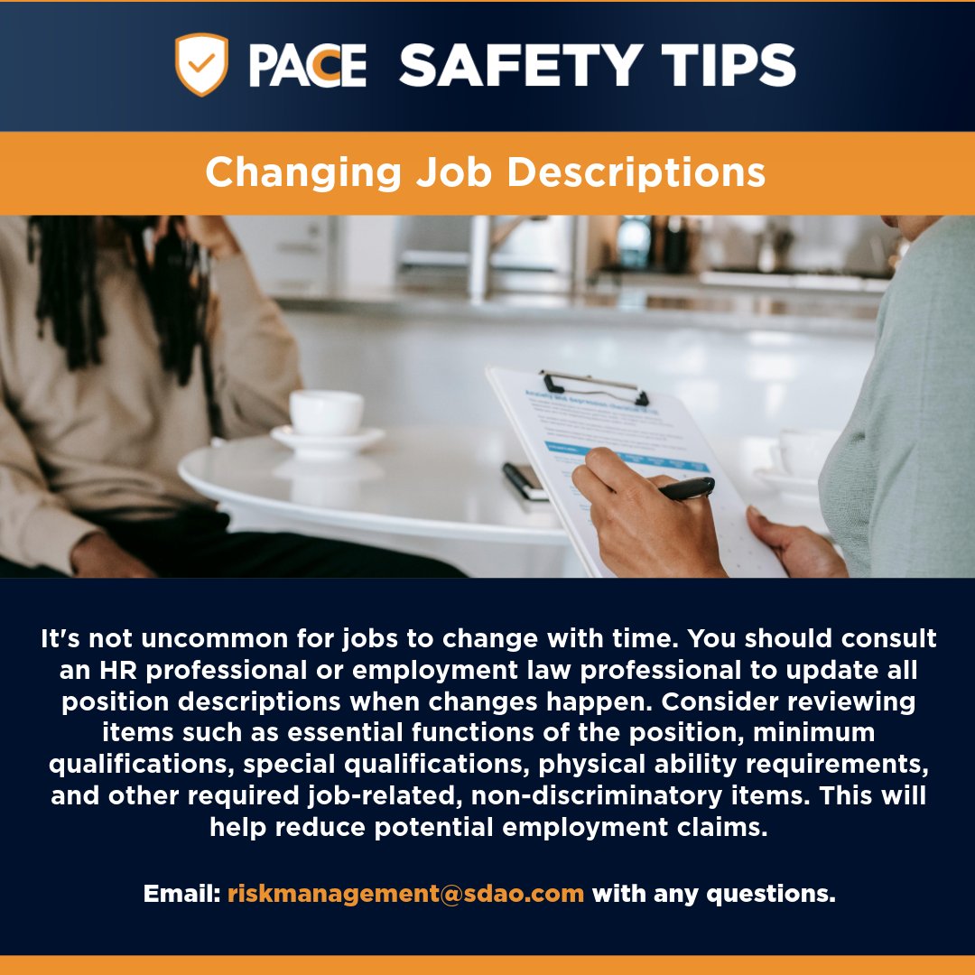 Email riskmanagement@sdao.com with any questions.
#PACEOregon #PACESafetyTIps #publiceducation #HR #employment #jobs #motivation