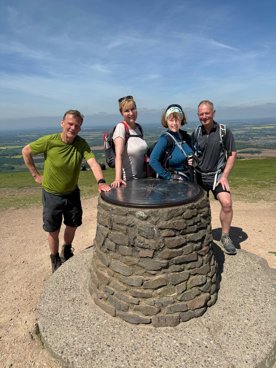 Well, this fab four were the first to cross the 100 mile mark and what a great place to do it - on top of the Wrekin! Bob, Deb, Lynn and Mart will be joined by many others over the next 3 days. Well done to everyone working towards your own personal goals, whatever your distance!