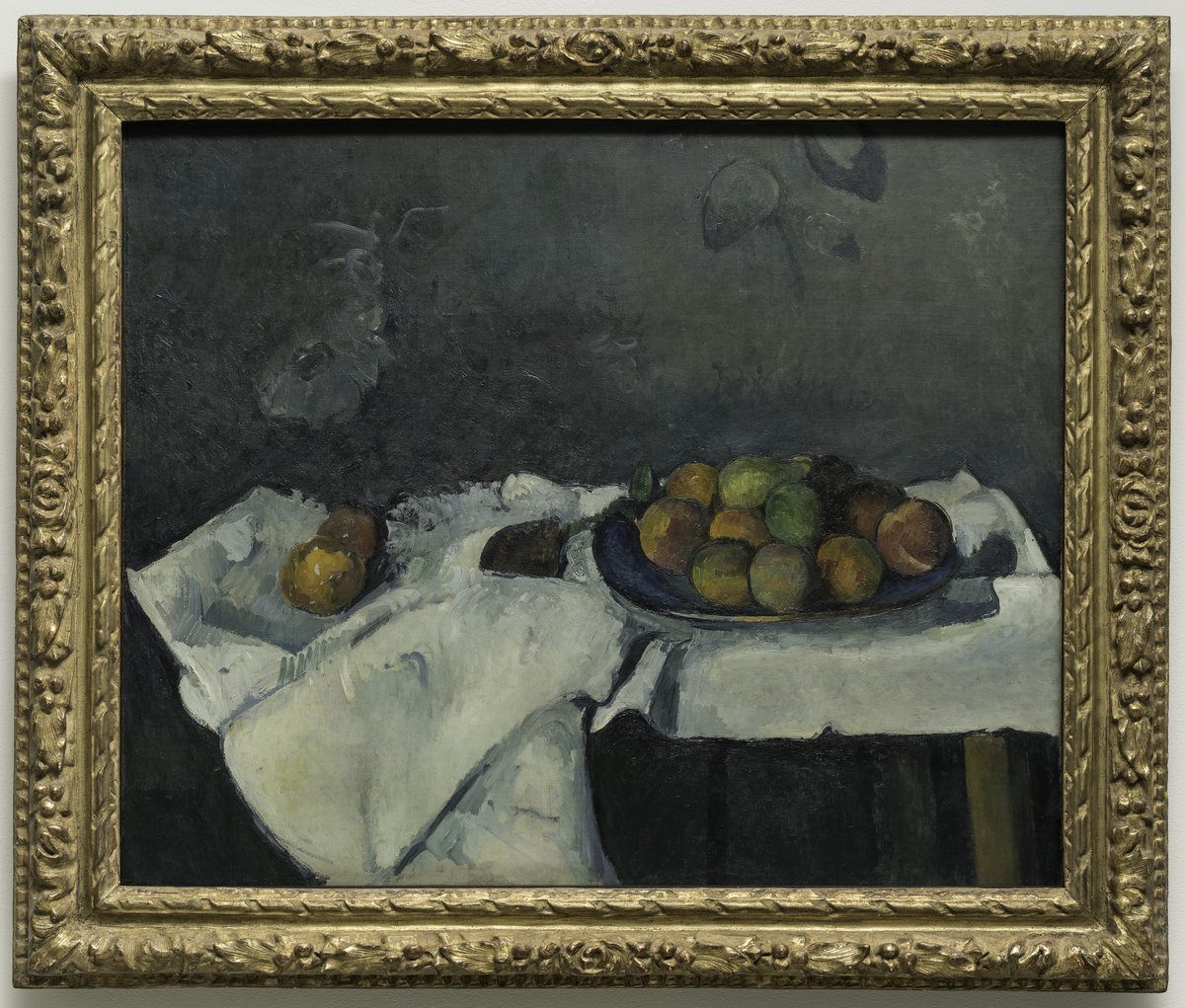 Guggenheim's tweet image. #PaulCézanne&apos;s fruit still lifes are marked by vibrant colors, geometric shapes, and dynamic compositions. Departing from a traditional perspective, he captures the subtle interplay of light and shadow.

🎨 : Paul Cézanne, &quot;Still Life: Plate of Peaches,&quot; ca. 1879–80.