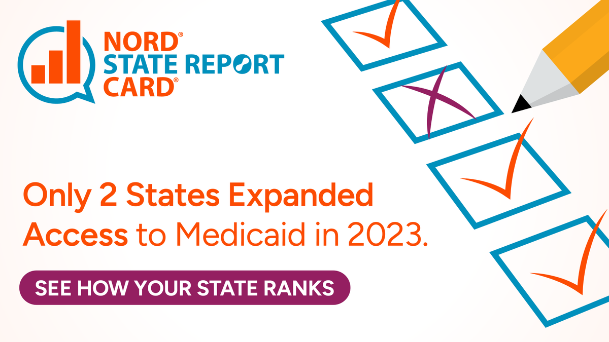 In 2023, #Georgia and #NorthCarolina expanded Medicaid access, enabling more people with #RareDiseases to get care. However, 10 states STILL have not expanded #Medicaid eligibility. Is your state one of them? Find out in the NORD State Report Card, here: bit.ly/3RDI1yF