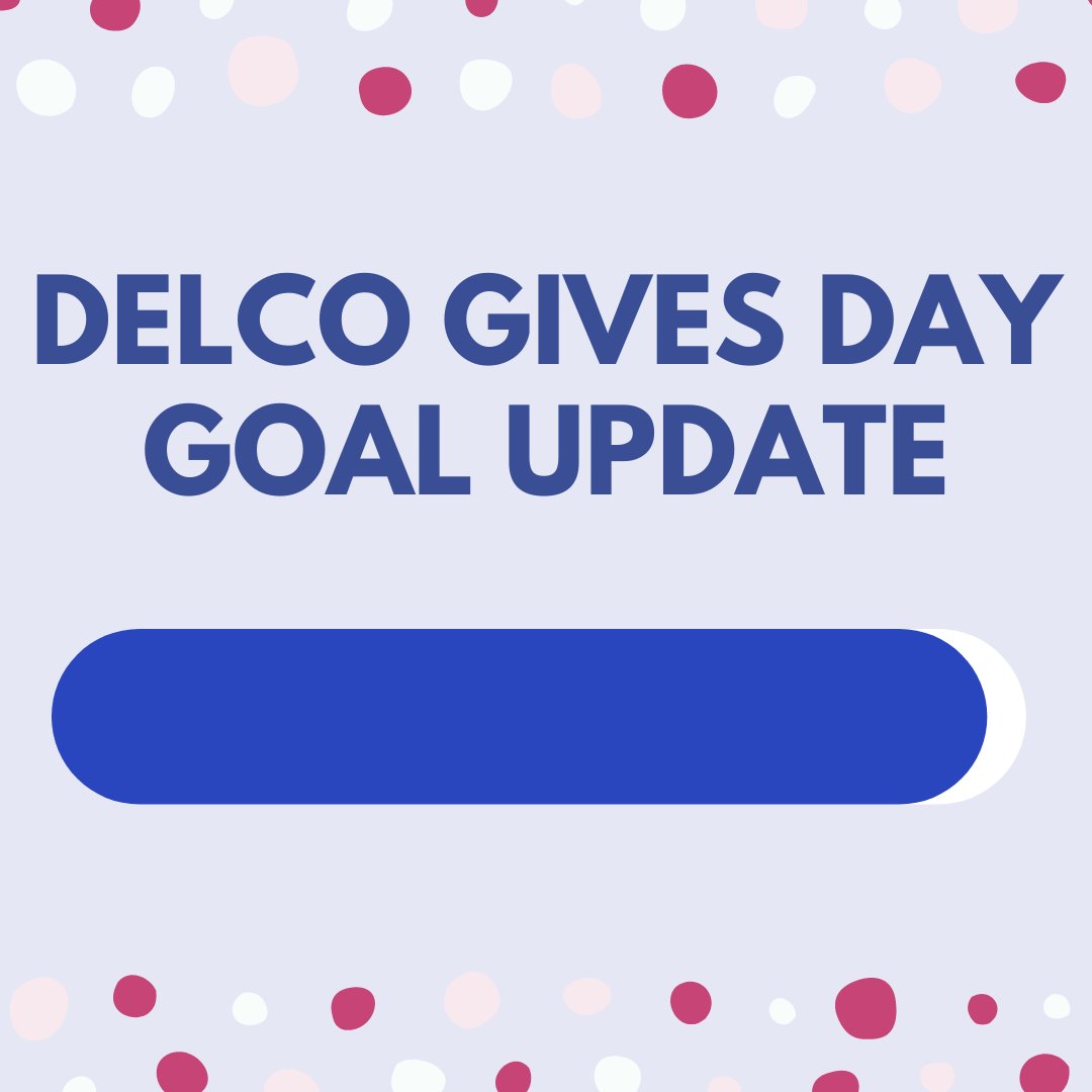 We are so close to reaching our goal for this day of giving! With just $500 left to go you can still donate before Delco Gives Day closes today at 7pm: bit.ly/DelcoGivesWRC #delcogives