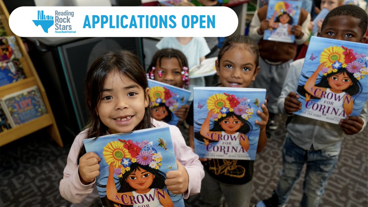Apply now for TBFs Reading Rock Stars program in Rio Grande Valley and Houston! Bring renowned authors to your elementary school, providing signed books to every student. Deadline: June 10. Learn more: texasbookfestival.org/rrsapplication. Stay tuned for future opportunities in other regions!