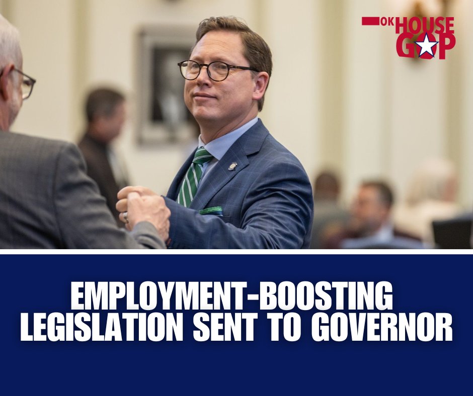 Legislation creating an online jobs center through the Oklahoma Employment Security Commission (OESC) has been sent to the governor's desk. Read more: okhouse.gov/posts/news-202… #OKleg