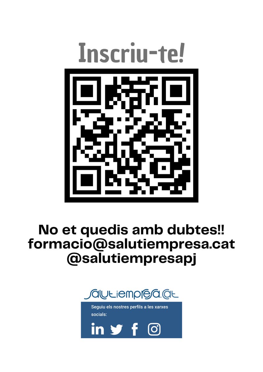 salutiempresapj's tweet photo. Si la velocitat del dia a dia t'atrapa...
CUIDA'T I SOMRIU 25 i 26 de maig
La Molina
Dissabte matí 🔴 POSTURAL-MENT
Dissabte tarda 🟪 INICIACIÓ AL IOGA
Diumenge matí 🟡 DESCOBERTA DE L'ENTORN
#somriu #cuidat #benestar #lamolina #postura #ment #ioga #descoberta #natura #salut https://t.co/FH76VecoVW