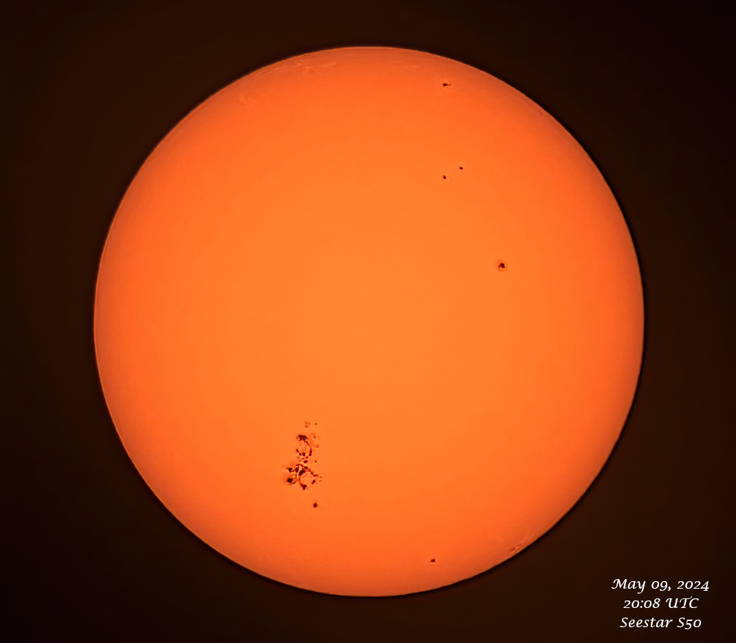 Today's sunspot activity taken with @Seestar_astro #Astrophotography #ZWO