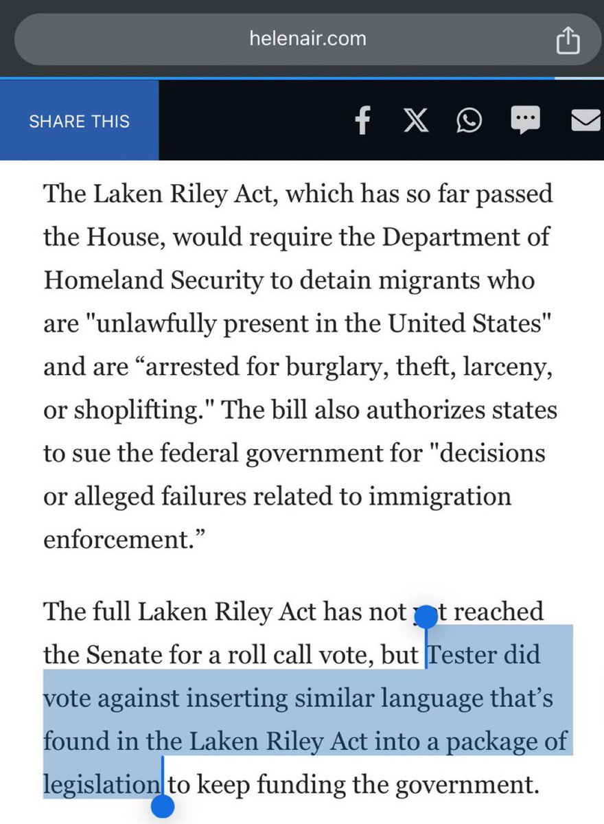 Is @ABC part of the Tester reelect? There’s no way @AllisonMPecorin and @talstales are forgetting that it was just over a month ago that @JonTester VOTED AGAINST the Laken Riley Act. It’s all part of the national media’s Tester Protection Plan. They'll do whatever it takes to…