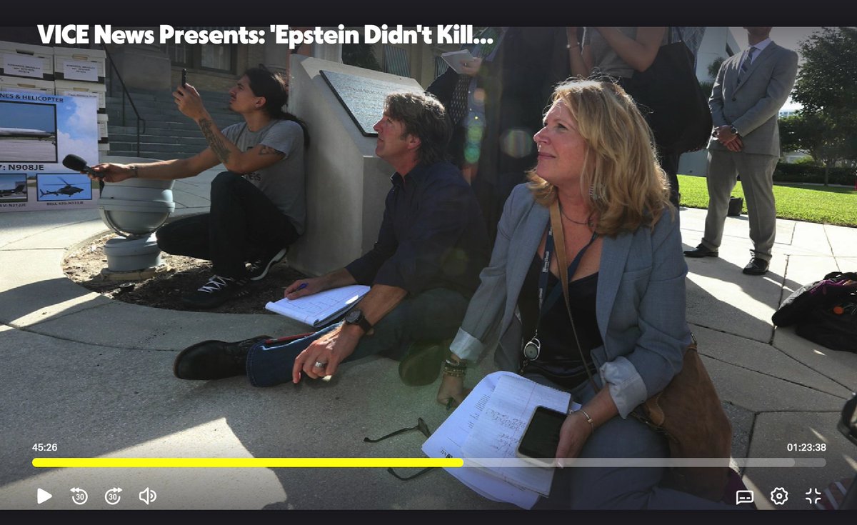 I just found out you can see a shot of me in a VICE doc Epstein Didn't Kill Himself that was released in January. The picture was taken at one of the many hearings relating to Jeffrey Epstein back in 2018. Yep, I've been investigating The Epstein Network since back in 2016.